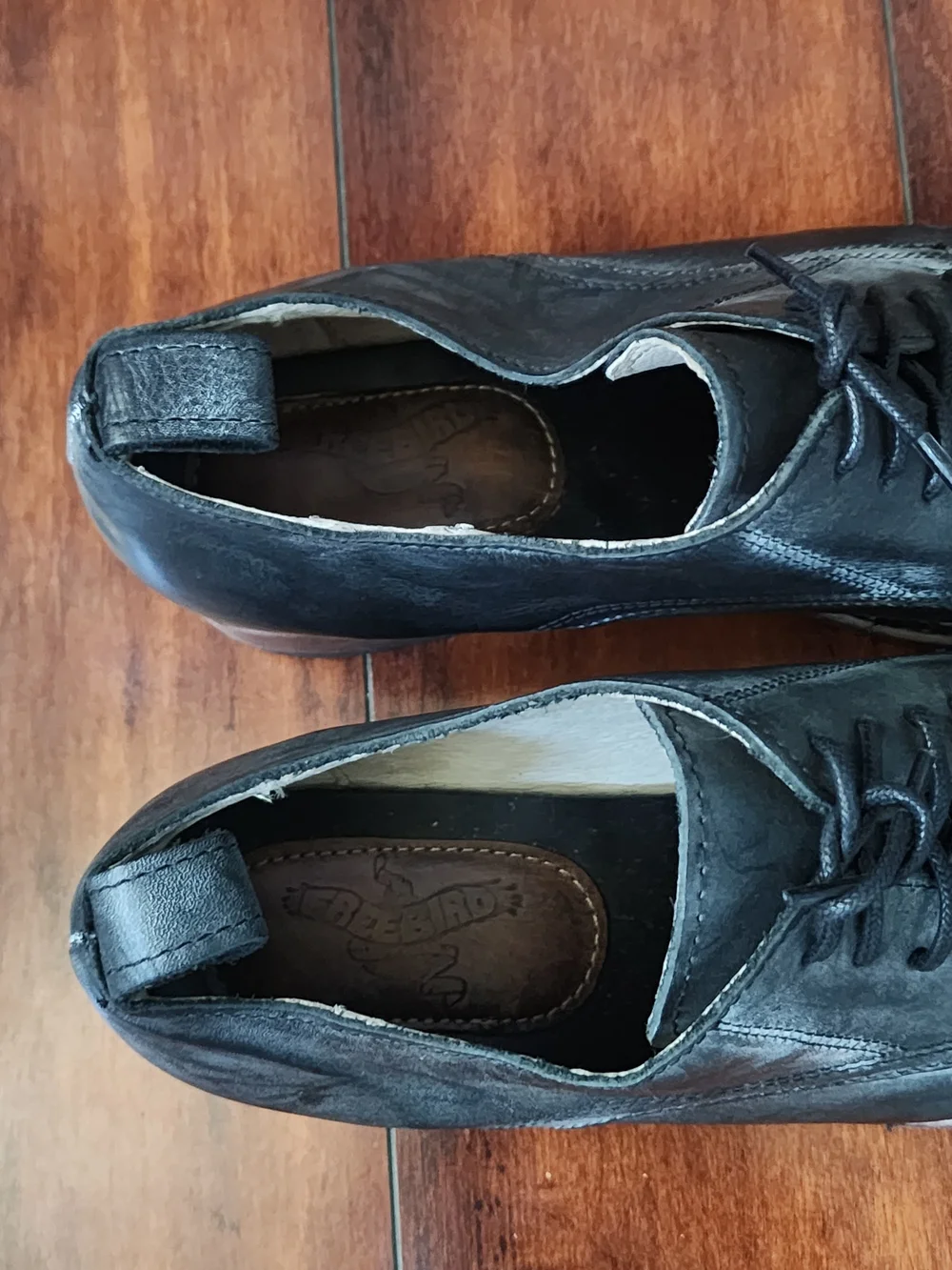 Freebird by Steven Mabel Black Leather Lace Up Oxford Shoes Size 10